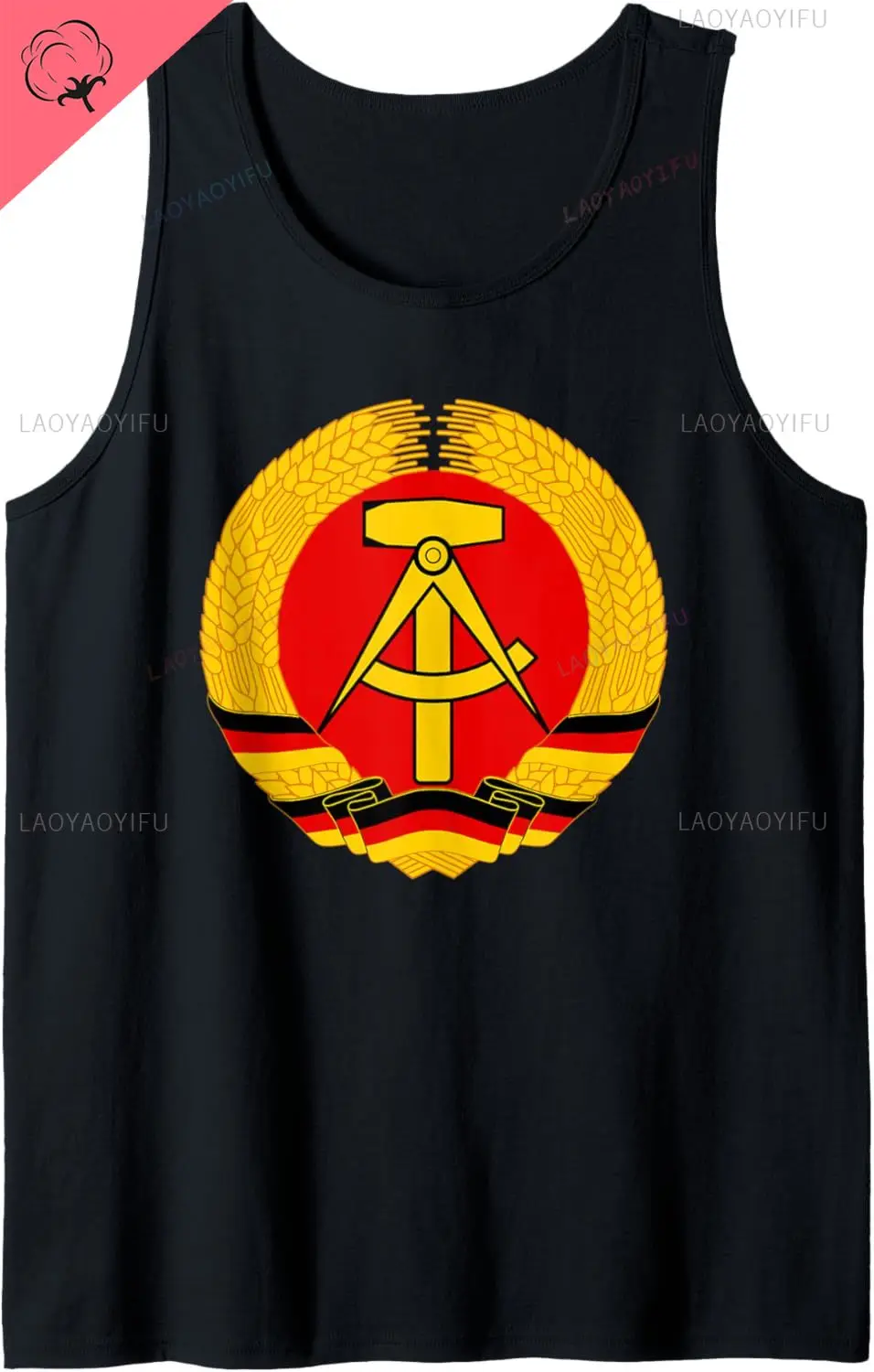 German Democratic Republik T-Shirt - DDR - GDR Tank Top Sports Sweat Absorbent Cotton Men's and Women's Vests