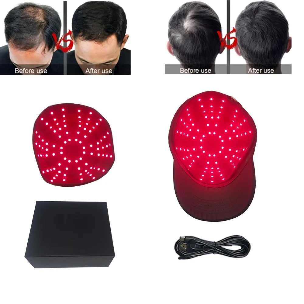 Nuovo 96Pcs led a infrarossi 660 e 850nm cappuccio per la crescita dei capelli con terapia della luce rossa per la ricrescita dei capelli Anti