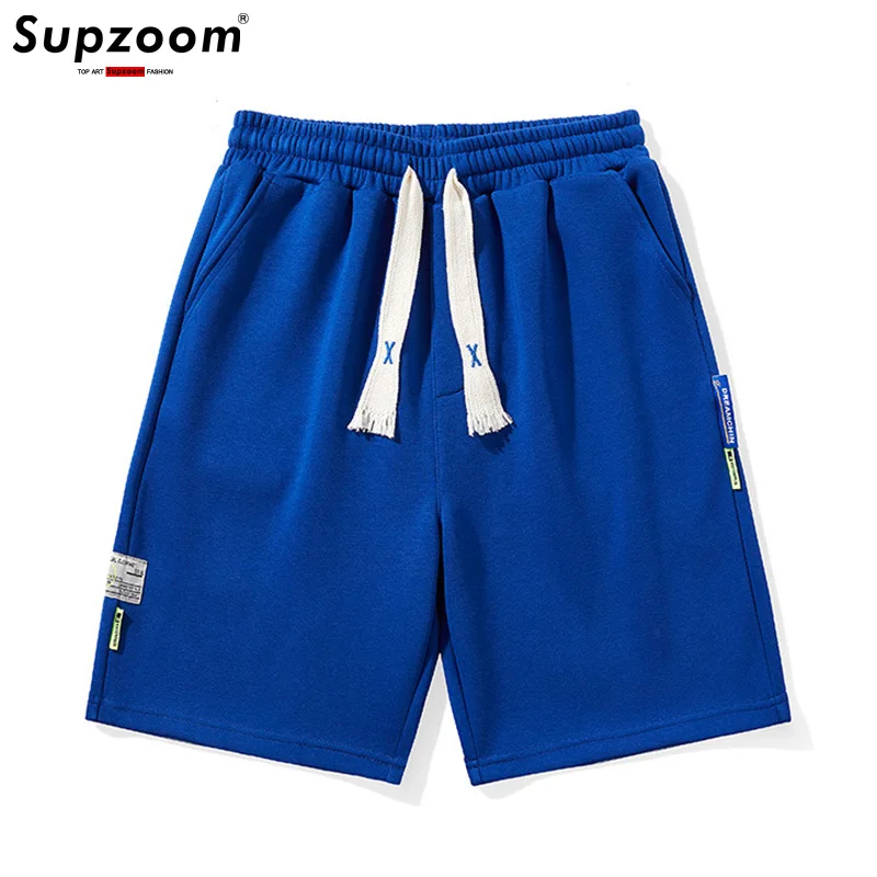 Supzoom 2024 New Arrival Top Fashion Cotton Elastic Waist Three-dimensional letters Trend Loose Legged Summer Casual Men Shorts