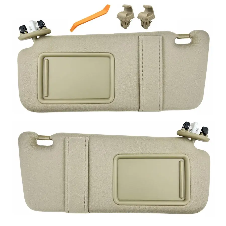 

Левые и правые солнцезащитные козырьки с держателями для Toyota Camry 2007, 2008, 2009, 2010, 2011, с легким люком, внутренним люком на лобовом стекле