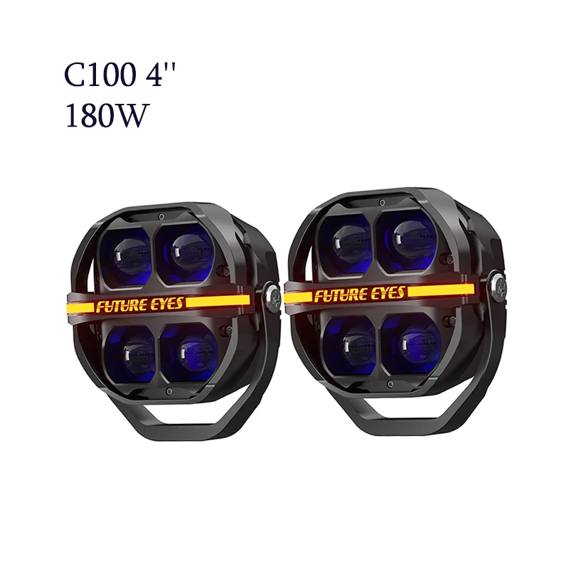 

Future Eyes C100 Luxury Bule Lens Waterproof Color Yellow/White Light for Car Boat Tractor Driving