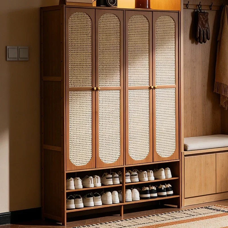Large-capacity outer corridor multi-layer vertical shoe rack at the entrance of the household entrance