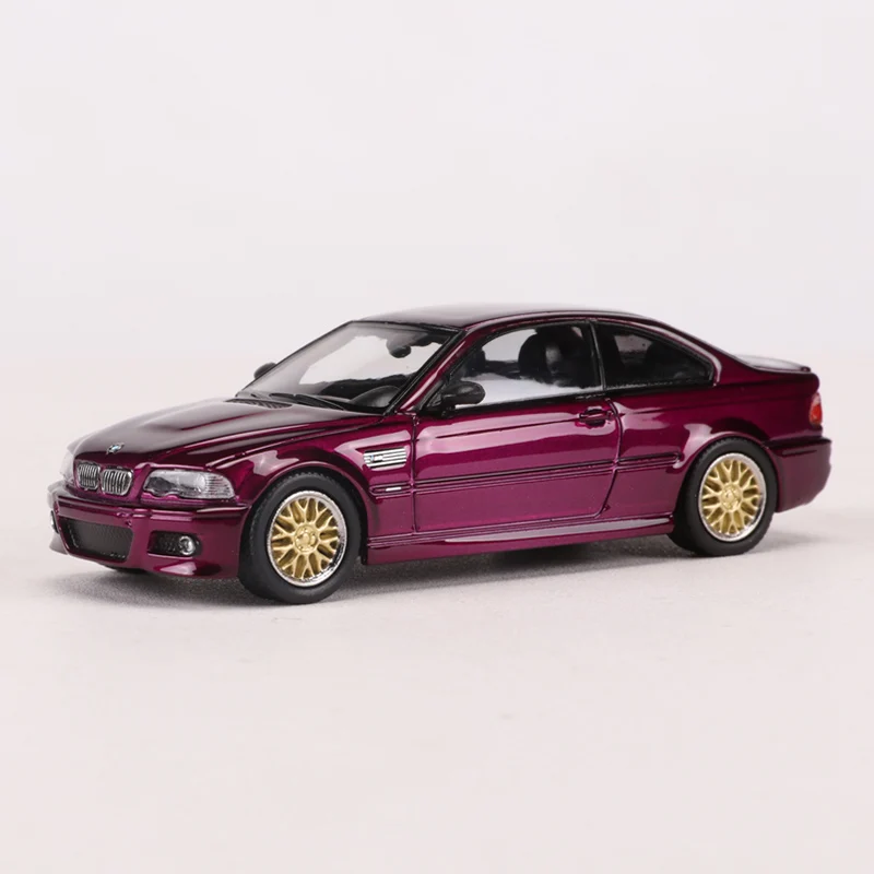 Stance Hunters 1:64 E46 M3 modelo de coche de aleación, rojo/plata/Negro, juguetes para niños, regalos de Hobby, colección de exhibición de adornos