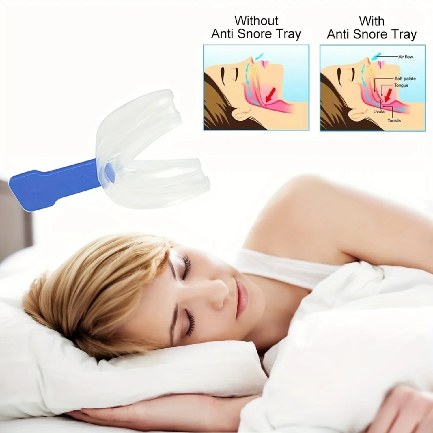 1pc Unisex Anti-Snoring Device, Hot Melt Tooth Cover, Prevent Grinding Teeth To Promote Sleep, Prevent Snoring Artifact