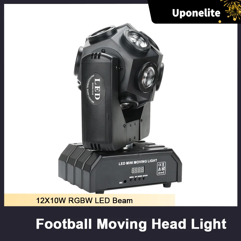 

12x10W Led Moving Head DMX Infinite Rotation Football Roller single Ball Shakingnight for club party DJ