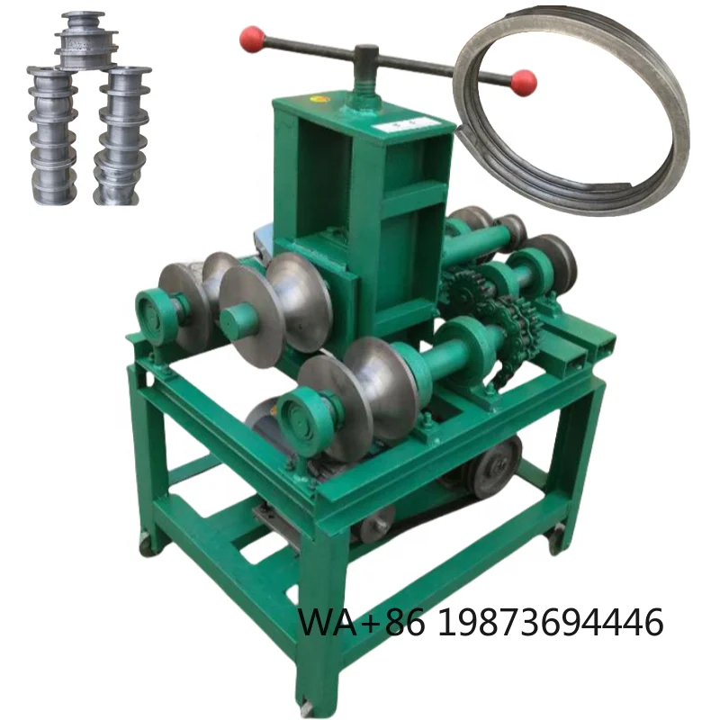 Three Roller Greenhouse Pipe Bending Machine, Multifunctional Round Square Pipe Rolling Equipment