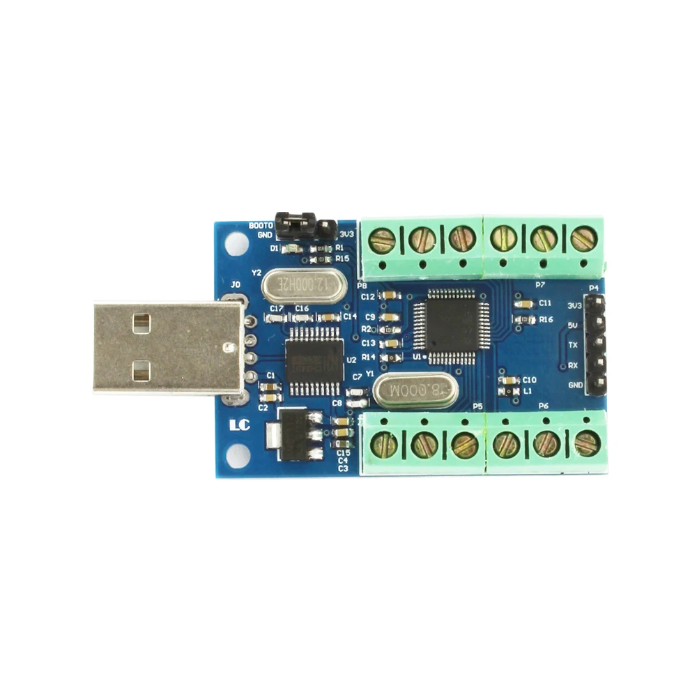 STM32F103C8T6 Chip USB Interface 10 Channel 12Bit AD Sampling Data Acquisition STM32 UART Communication ADC Module 3.3V 5V Input