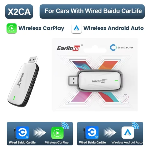 2025 Новый автомобильный USB-адаптер CarlinKit Mini CarLife для беспроводного CarPlay Android Auto Wireless Auto Connect, обновление оригинального автомобильного радио для Changan Geely и т. д.