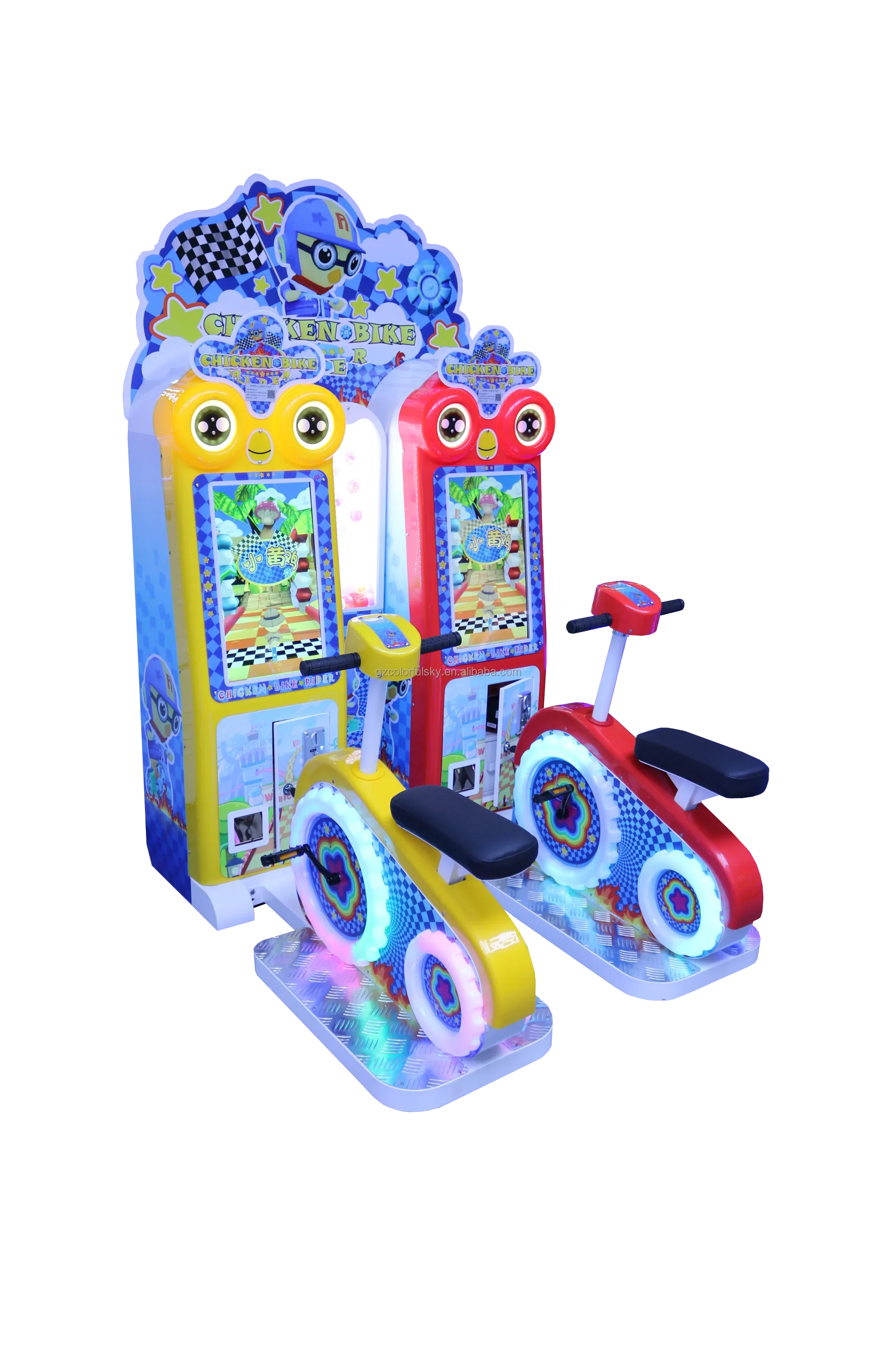 Coin Operated Bike Racing Game Machine Arcade Bicycle Rides Game For Kids