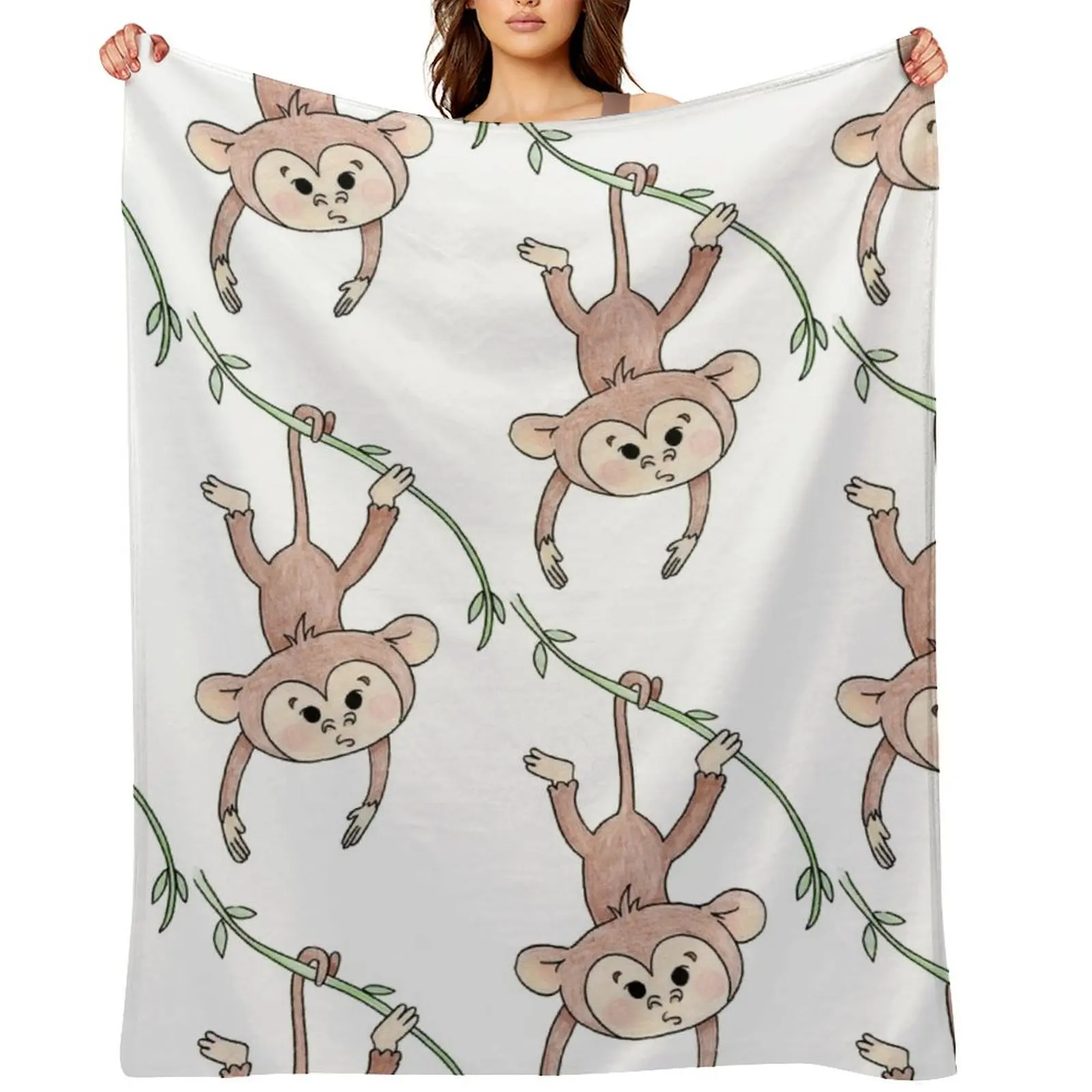 Monkey Swing Throw Blanket Bed Luxury Throw heavy to sleep Flannels warm for winter Travel Blankets