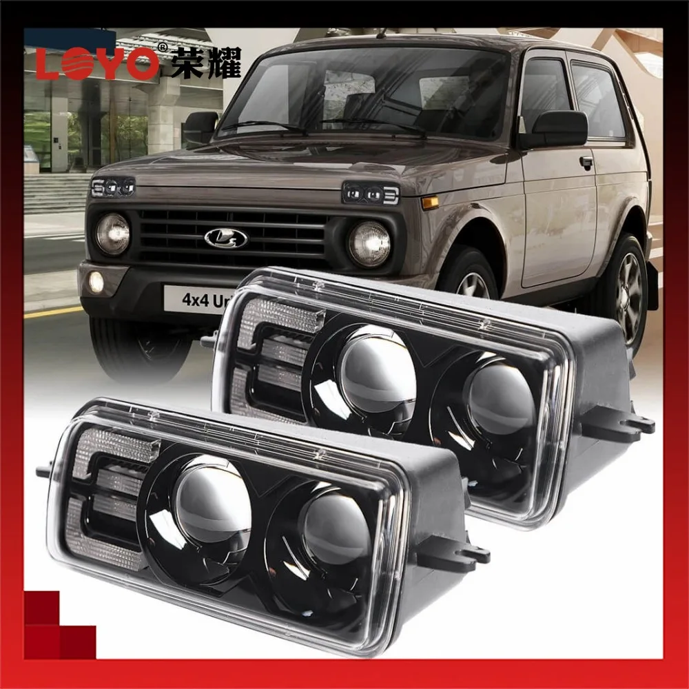 Suitable for Lada Niva 4x4 1995-2016 LED Fog Lamp Daytime Running Light Turn Signal