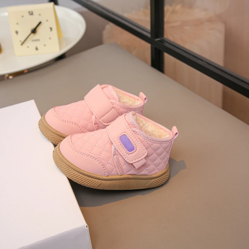 فتاة التمهيد 2025 جديد دافئ الطفل أحذية قطنية موضة فتاة حذاء مكافحة سبلاش الشتاء حذاء بوت بطول الكاحل تنوعا الأطفال الثلوج الأحذية #6
