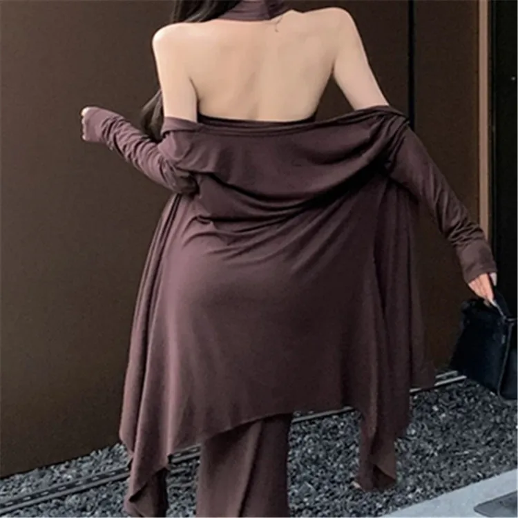 [Ambiance Beauty Goddess]Purely Sexy Long-Sleeve Cardigan Top  Women Summer Versatile Irregular Shawl Coat 6F