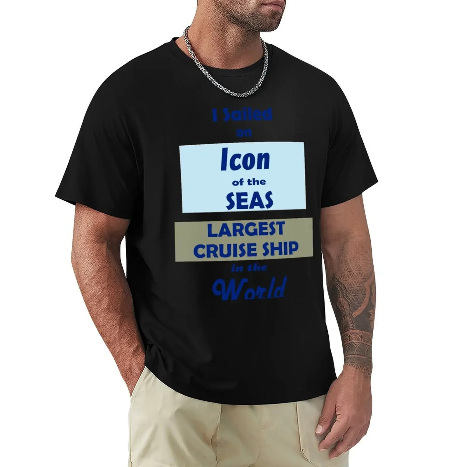 

I Sailed on Icon of the Seas T-Shirt summer clothes summer top mens graphic t-shirts anime