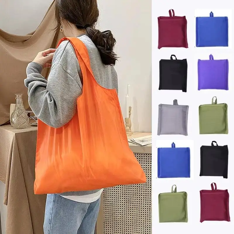 BIG Eco Friendly Folding Reusable Shopping Bag Portable Tote For Travel Grocery