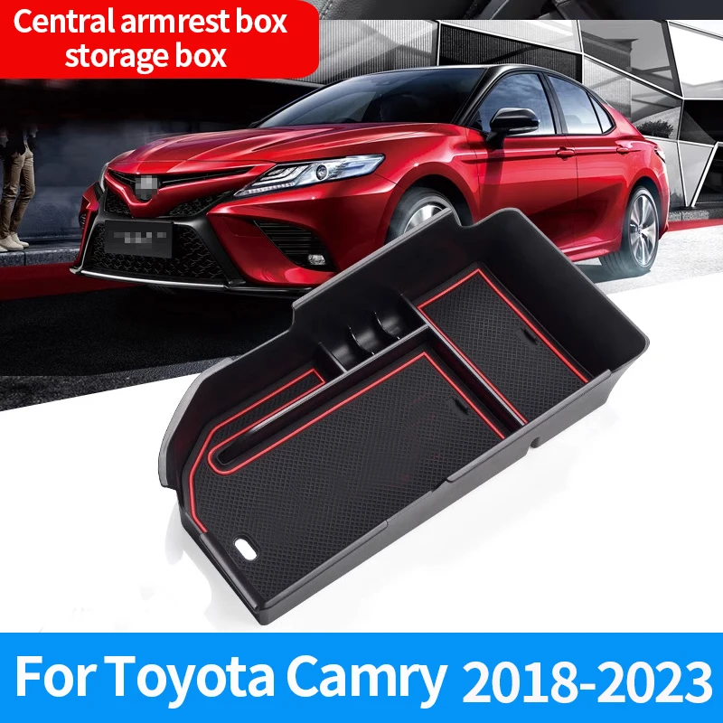 

Car Armrest Storage Box Center Console Glove Tray Organizer Accessories For Toyota Camry 70 XV70 2018 2019 2020 2021 2022 2023