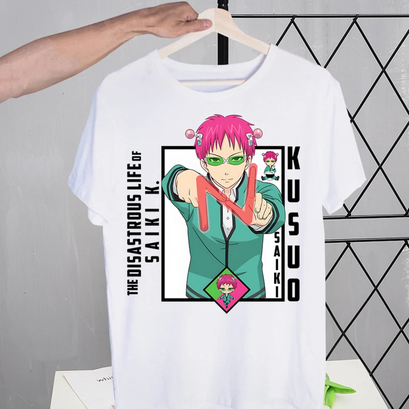 Saiki K Kusuo No Psi Nan Street Style Casual Short Sleeve Men T Shirt O-neck Tshirt Male The Disastrous Life Of Saiki T-shirt