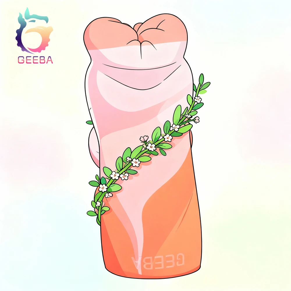 GEEBA 6244 Lifelike Cat Male Masturbator Soft Silicone Pocket Pussy Stroker Sex Toys For Men18+ Realistic Vagina Penis Exerciser