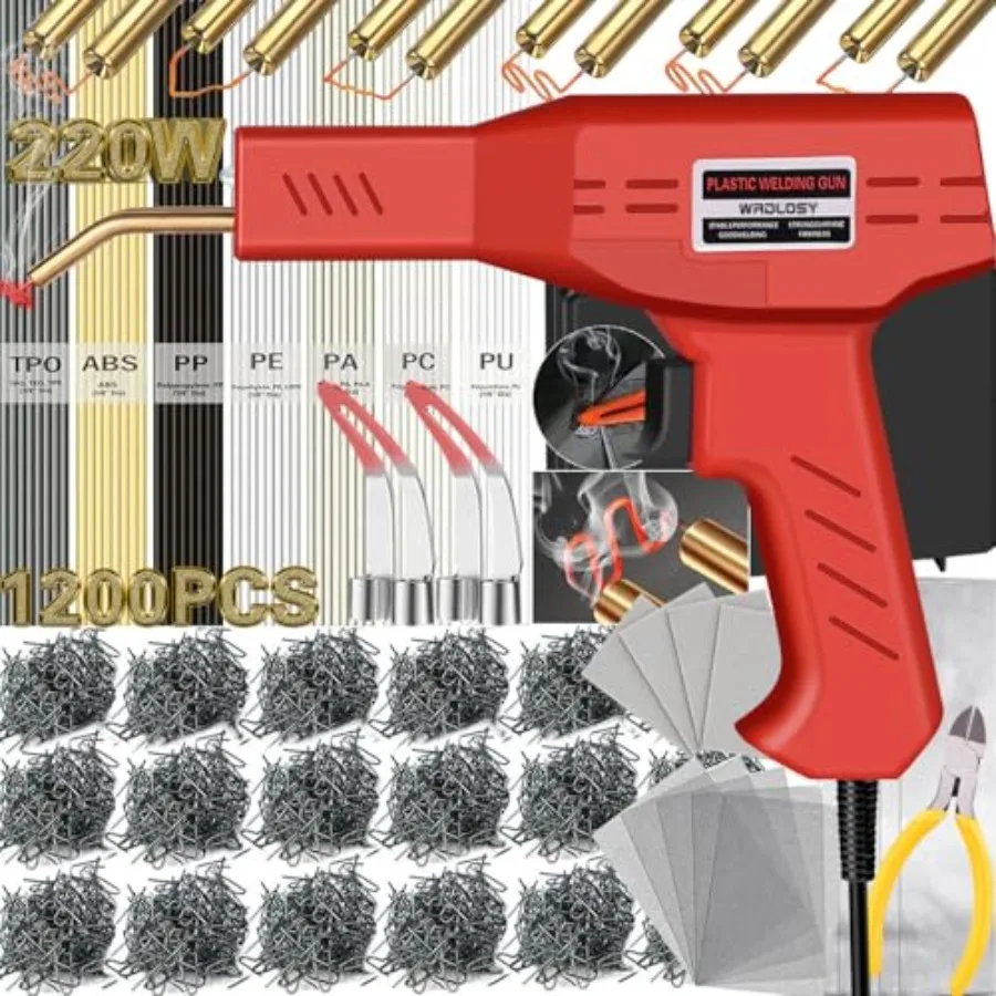 

220W Plastic Welder, Multipurpose Fit, Plastic Welding Kit, Quick Plastic Repair Welder Kit, More Comfortable Portable, An Idea