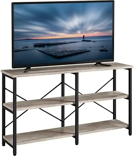 

TV Stand for TV up to 65 Inch, 55 Inch Media Console Table with 3-Tier Shelves for Living Room, Entertainment Center with Metal