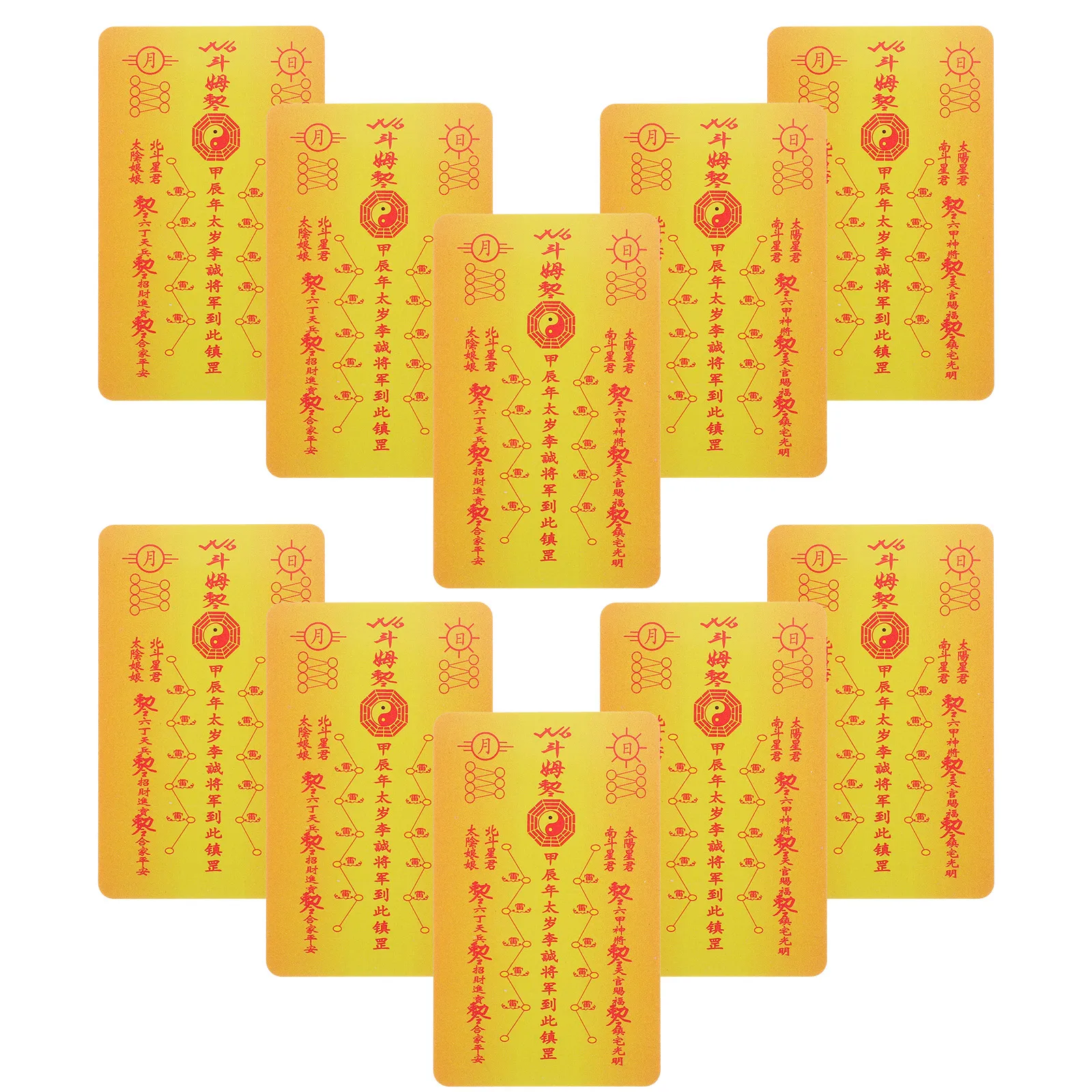

10 Pcs Tai Sui Card Luck Amulet Cards Charm 2024 Auspicious Safety Blessing Lunar Calendar