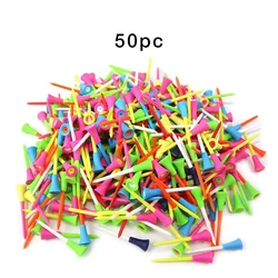 50 pieces of golf two-color golf pins, golf tees, golf course accessories (mixed colors)