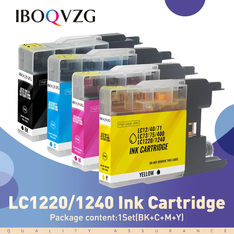 Cartucho de tinta IBOQVZG Compatible con Brother LC75 LC1240 LC1280 para Brother MFC J6510DW J6710 J6910DW J6710DW J430W J5910DW