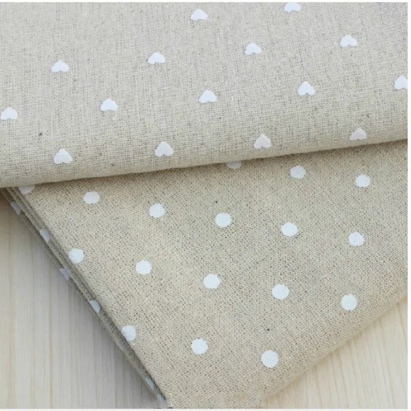 cotton and linen fabric printed dots cotton  fabric  DIY sofa curtain tablecloth home decor cotton fabric