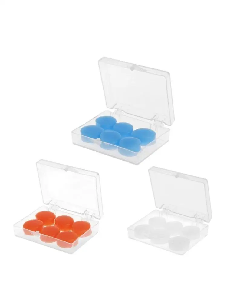 Silicone Earplugs Set of 6 Sound Blocking Lound Noise Waterproof for Women Men Reading Book in Public Supplies