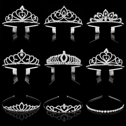 Bridal Crystal Rhinestone Pearl Tiaras and Crowns Headband Kid Flower Girls Bridesmaid Wedding Hair Accessiories Hair Jewelry