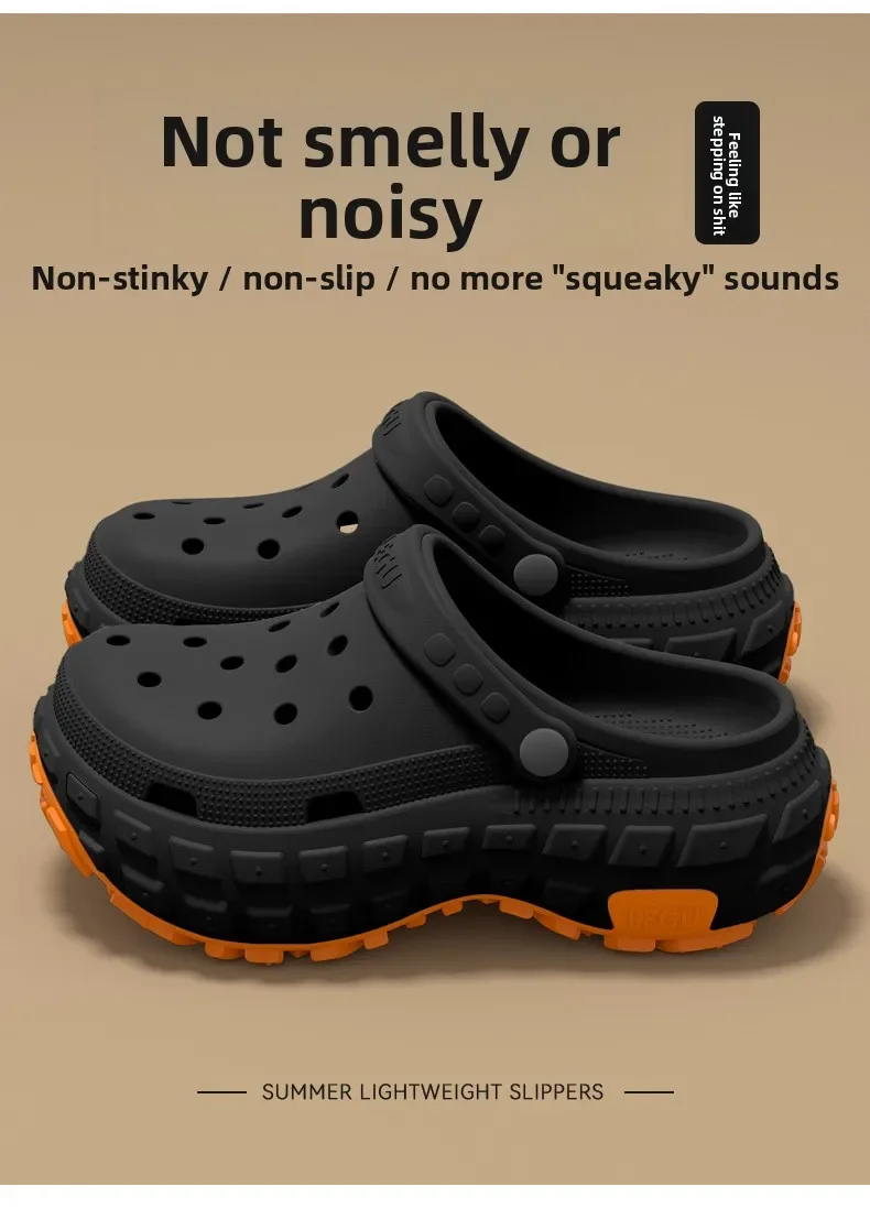Atmungsaktive, rutschfeste Herren-Lochschuhe für den Sommer, neu, geruchsneutral, rutschfest, strapazierfähig, für Angeln und Strand geeignet. – Detail 12
