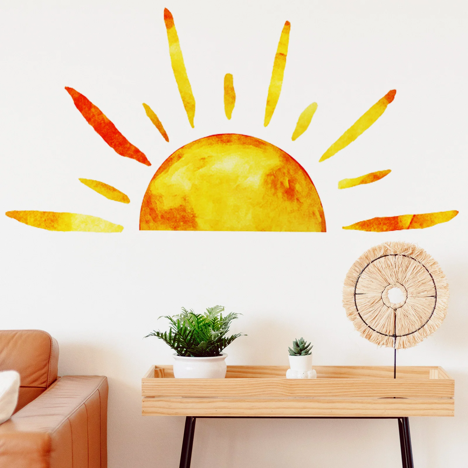 

Sun Decal PVC Bedroom Nursery Playroom Decoration Peel And Stick Wall Sticker Boho Sunshine Classroom WallKids Wall Decals