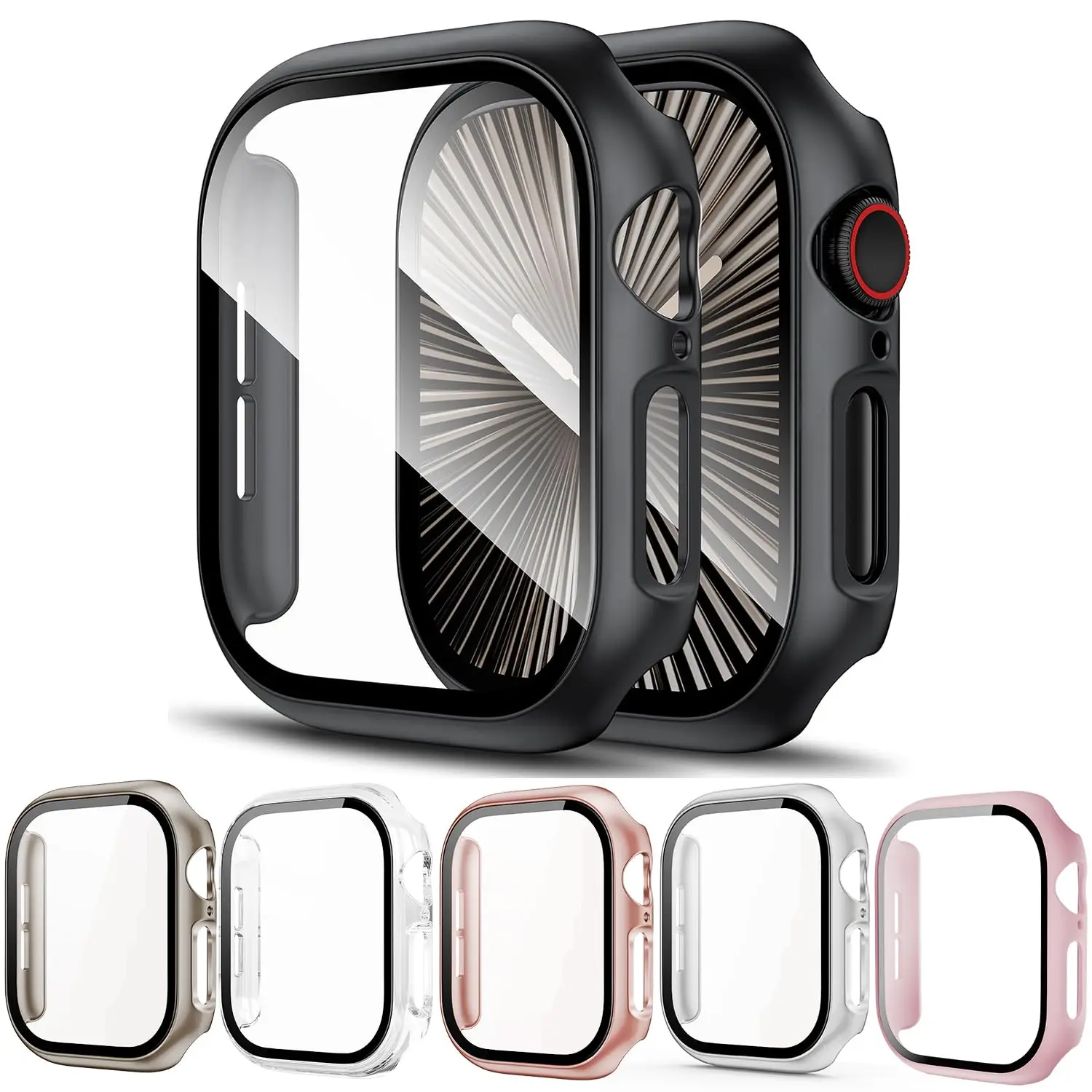 Glass+cover For Apple Watch Case series 10 9 8 7 6 5 4 3 SE 44mm 40mm 45mm 42-41-46mm bumper Screen Protector iwatch Accessories
