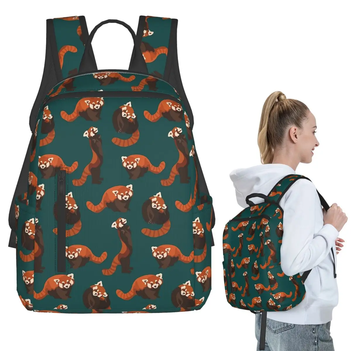 

Red Panda Pattern Backpack Student BookBag Children School Bag Computer Shoulder Bags Boys Girls