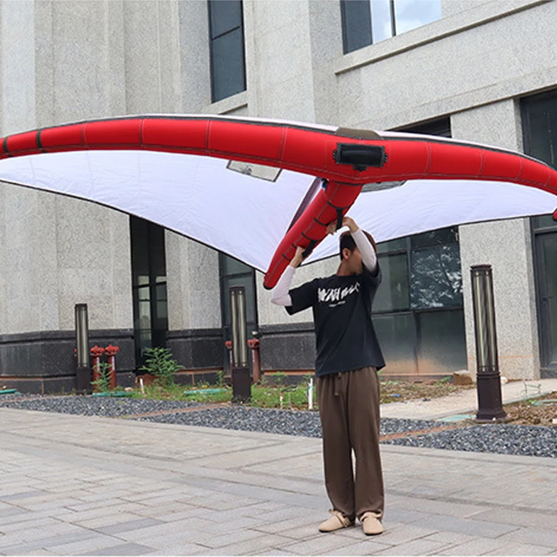 

Inflatable Hydrofoil Surfboard Wind Wing Kite Unpowered Gliding Double Windows Standing Upright Handheld Board for Surfing