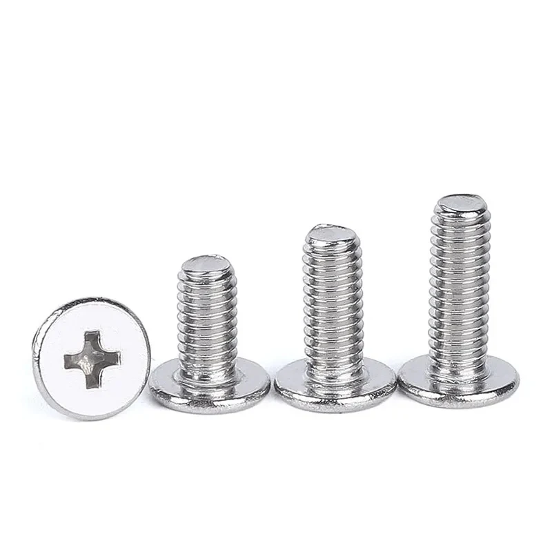 304 Stainless Steel Series Ultra Low Flat Screws M6 M8 Recessed Wafer Screws For Notebook Electronics