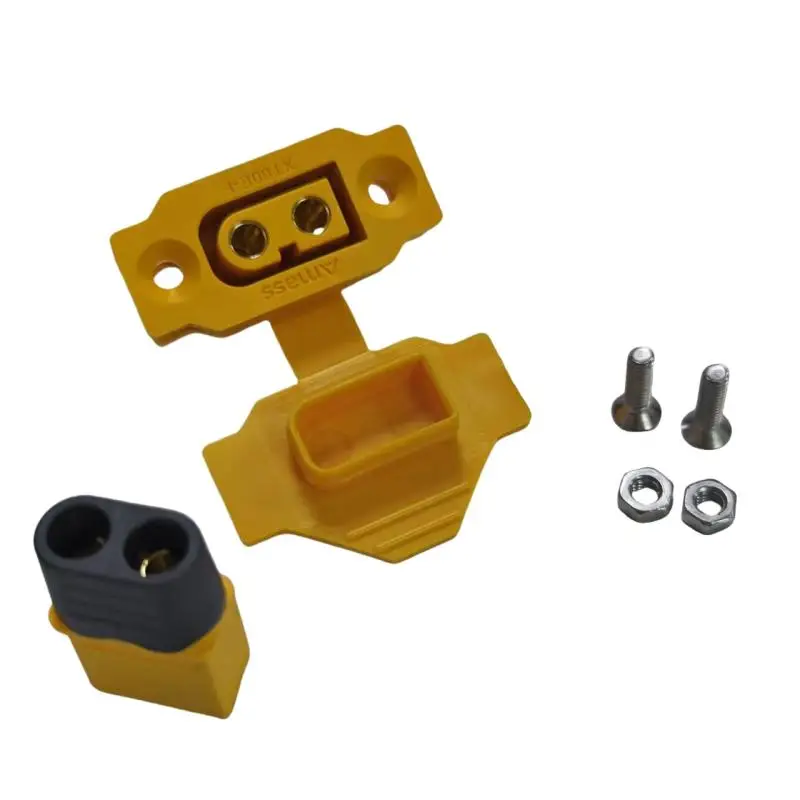 Practical Black Yellow Female Plug; Includes Covered XT60E-F Connector for RC FPV Motor ESC Gear