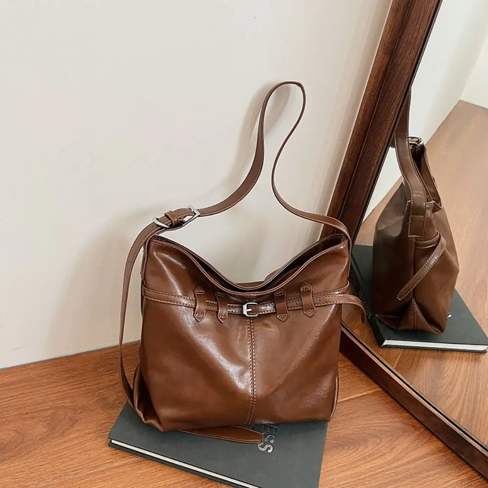 

Модная элегантная сумка-тоут из мягкой кожи, большая вместительная поясная сумка на плечо, легкая сумка для подмышек, сумка через плечо для покупок