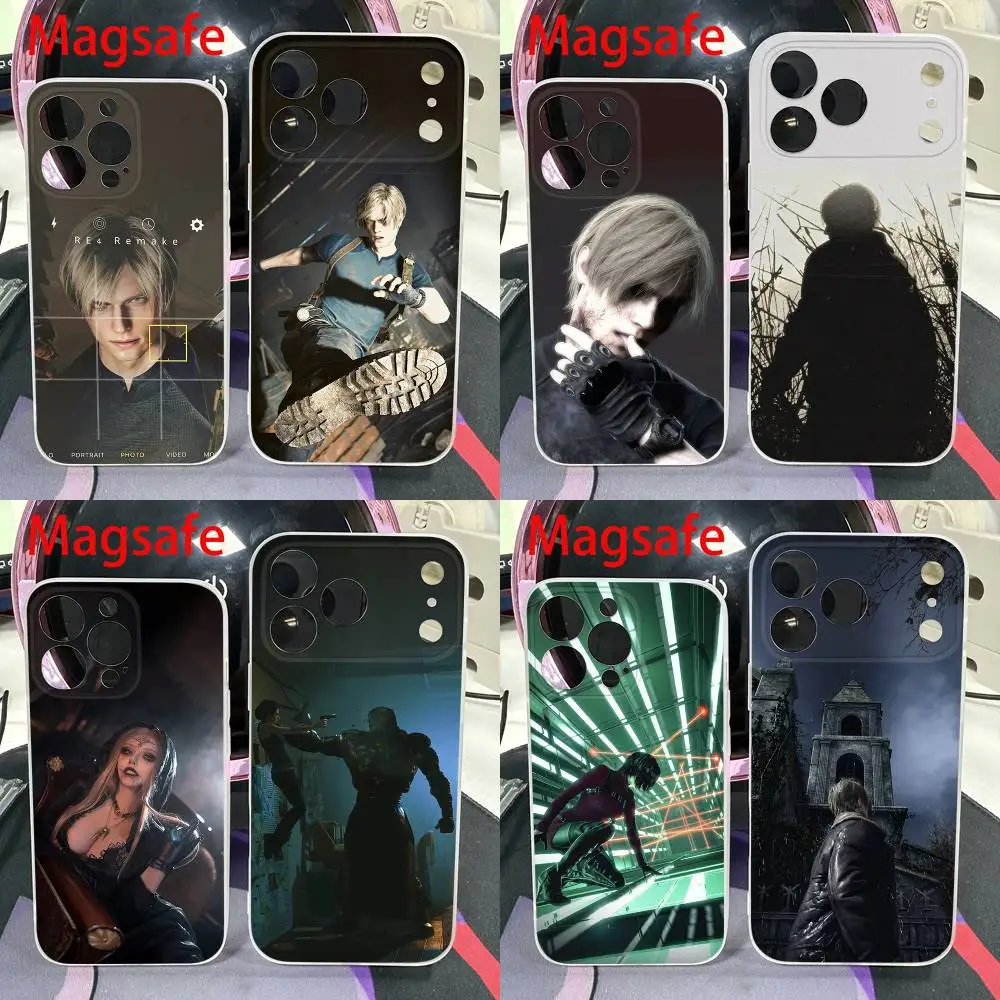 

Phone Case For iPhone 14,16,15,11,13,17,12,Air,Mini,Plus,E,Pro,Max Magnetic Magsafe Leon Scott Kennedy R-Resident Evil Cover