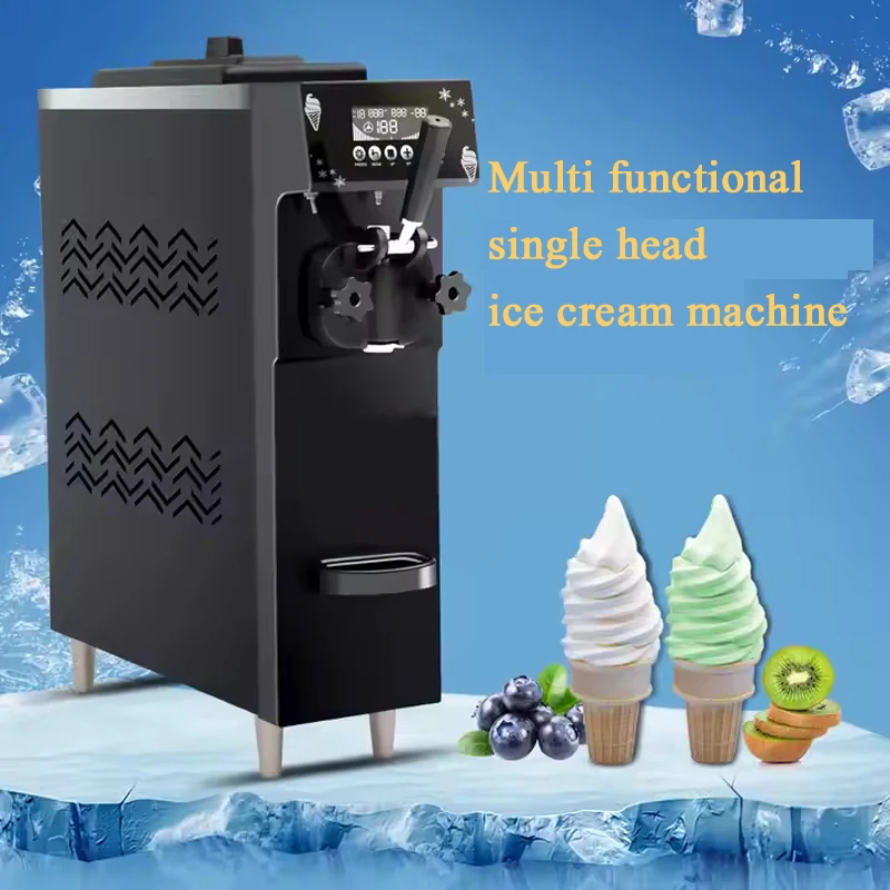 

Desktop Soft Serve Ice Cream Maker Stainless Steel Single Head Ice Cream Machine Sundae Making