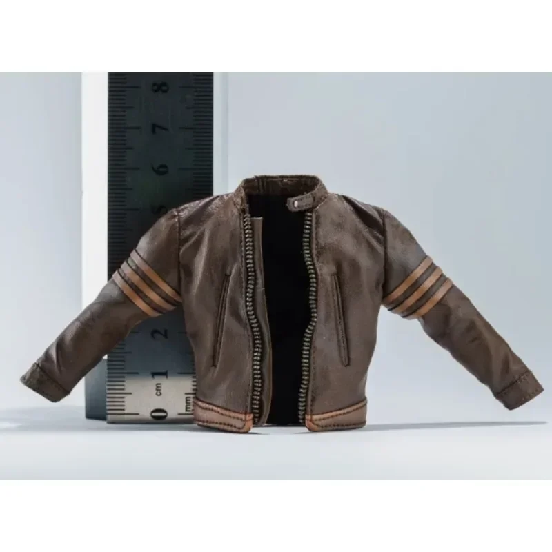 1/12 Scale Male Soldier Pu Leather Jacket Coat Collection Jeans Clothes Model Fit 6\'\' Romankey Action Figure Doll Accessory DIY