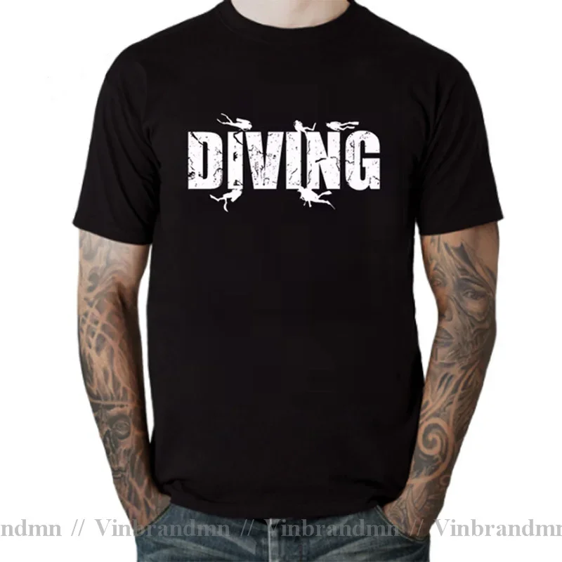メンズスキューバダイビングTシャツ,ロゴプリントTシャツ,ファッションデザインTシャツ,ハワイサマーTシャツ,2021