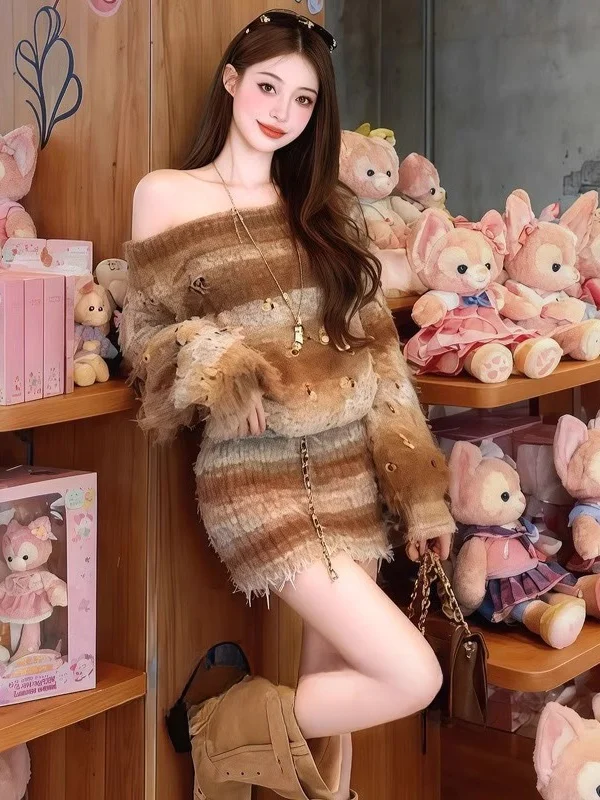 

Sli Уникальная длинная юбка-свик на одно плечо, женская модная облегающая внутренняя одежда, юбка с запахом и высокой талией, новинка осени и зимы...