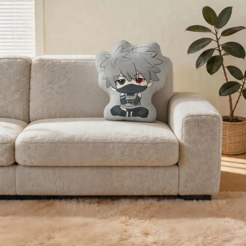 Chibi Naruto super soft cartoon pillow, sofa lumbar support cushion, Kakashi fresh style dormitory backrest, nap doll pillow