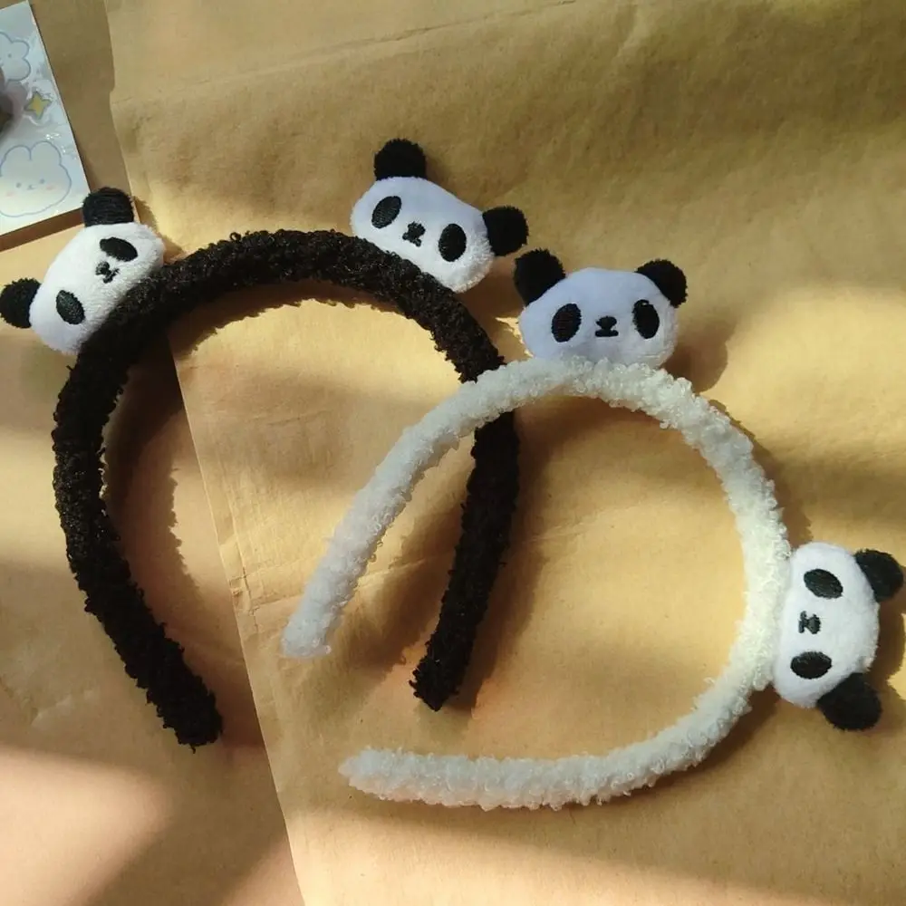 Hair Rope Elastic Ponytail Holder Hairpin Plush Animal Doll Brooch Panda Headband Women Hair Accessories Chinese Style Headwear