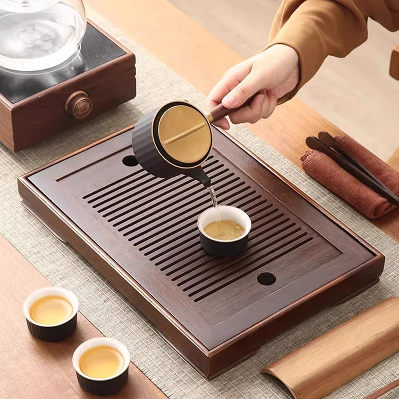 

Japanese Irregular Tea Tray Serving Luxury Wooden Coffeeware Decorative Tea Tray Table Office Chinese Bandejas Home Products