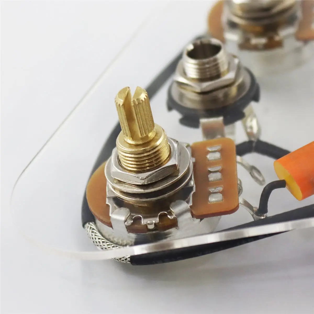 

(AD10) Новый предварительно смонтированный комплект проводки для гитары 2T2V 500K 0.047uF с 3-позиционным переключателем для замены деталей гитары SG