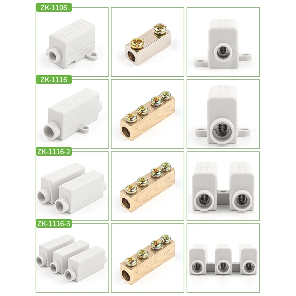 1pcs Quick Wire connector 60A/400V 1 to 6mm2 Power 100A/1000V 2.5 to 16mm One input and one output splicing Cable terminal