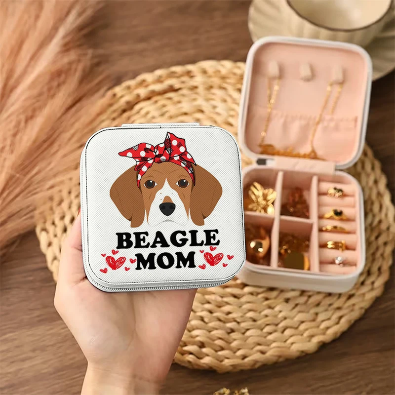 1pc Beagle Bagel Dog Portable Jewelry Storage Box, Simple Jewelry Organizer Box,Gifts Box For Women