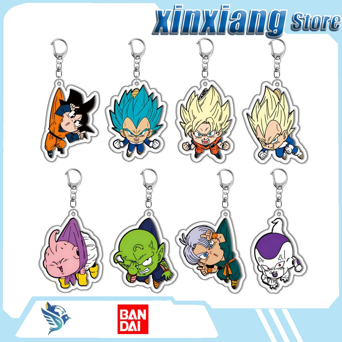 

Брелок-подвеска Bandai Dragon Ball из акрила: сюрприз, сувенир по мотивам комиксов, модная игрушка, украшение, подарок, аниме-стиль, мультяшный дизайн